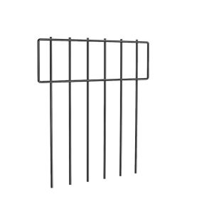 10PC 13inch*17inch Black Metal Protective Decorative Garden Fence, Animal Barrier, Yard And Lawn Isolation Fence, Outdoor Wrought Iron Fence (Option: 13inch17inch)