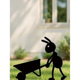 Purrfectly Chic Gothic Black Cat Metal Garden Statue (Option: Gardening decoration)