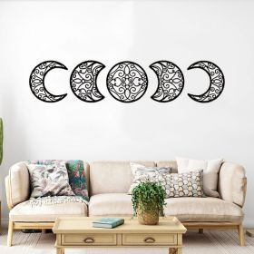 Crescent Moon Wall Art Set Of 5, Islamic Home Decor (Option: Wrought iron decoration)