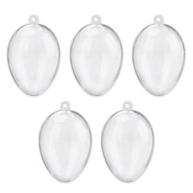 5 Clear Plastic Fillable Christmas Balls Christmas Tree Decorations (Option: 5pcs)