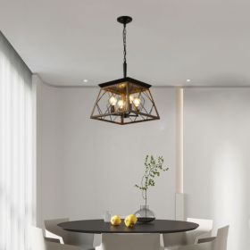 Farmhouse Chandelier 4 Lights Vintage Antique Chandelier Lamps -no Bulbs-Unusable Platform - Temu (Option: Black)