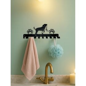 Farmhouse Style Dog Hooks Wall Decor - Rustic Wooden Coat Rack & Key Holder (Option: Hook)