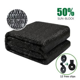 8ft*12ft Black Shade Net Fabric Provides Efficient Shading, Premium Materials, And An Enhanced Plant Growth Environment. (Option: 8ft12ft)